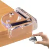 حامي زوايا أثاث سيليكون شفاف 4 قطع لحماية الأطفال من الإصابات - Transparent Silicone Furniture Corner Protectors 4 Pieces for Child Safety