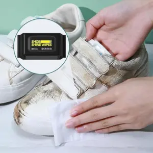 باكت مناديل مبللة لتنظيف وتلميع الأحذية 80 قطعة – Wet Wipes for Shoe Cleaning & Polishing 80 Sheets Pack