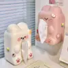علبة مناديل على شكل دبدوب لليفنج وغرف الأطفال والنوم والسيارات من البلاستيك - Cute Bear Shaped Plastic Tissue Box for Living Room Kids’ Rooms Bedrooms & Cars