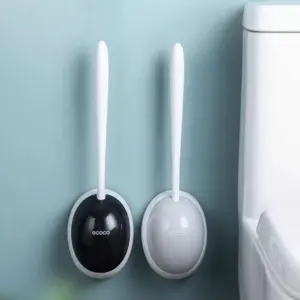 Alternative view of فرشة تواليت سيليكون بحامل لزق دبل فيس قوي لسهولة التعليق ايكوكو - Ecoco Silicone Toilet Brush with Strong Double Sided Adhesive Wall Mount