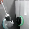فرشة تواليت سيليكون بحامل لزق دبل فيس قوي لسهولة التعليق ايكوكو - Ecoco Silicone Toilet Brush with Strong Double Sided Adhesive Wall Mount