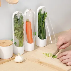 Alternative view of علبة تخزين الأعشاب طازجة للثلاجة شفافة لحفظ البقدونس والكسبرة والنعناع - Fresh Herb Storage Container for Fridge