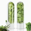 علبة تخزين الأعشاب طازجة للثلاجة شفافة لحفظ البقدونس والكسبرة والنعناع - Fresh Herb Storage Container for Fridge