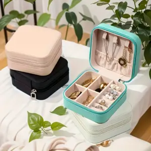 Alternative view of علبة تنظيم خواتم وإكسسوارات محمولة لشنطة اليد – Portable Jewelry & Ring Organizer Box for Handbags