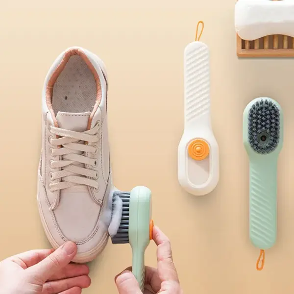فرشة تنظيف بخزان صابون للمواعين والأحذية والملابس والمفروشات - Soap Dispensing Cleaning Brush for Dishes Shoes Clothes & Fabrics