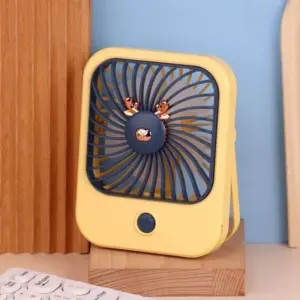 Alternative view of مروحة مكتب يو اس بي بسرعات متعددة بيد لسهولة الحمل والتنقل - USB Desk Fan with Multiple Speeds & Handle for Easy Carrying & Portability