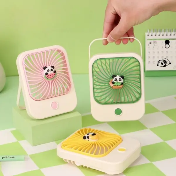 مروحة مكتب يو اس بي بسرعات متعددة بيد لسهولة الحمل والتنقل - USB Desk Fan with Multiple Speeds & Handle for Easy Carrying & Portability