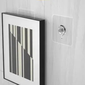 Alternative view of طقم هوك شفاف ذاتي اللصق بديل المسامير لتعليق اللوحات والملابس والفوط 10 قطع - Transparent Self Adhesive Wall Hooks Nail Free Hooks for Hanging Frames Clothes & Towels 10 Pcs