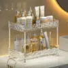 منظم أكريليك 2 دور قابل للفصل للميكب وادوات المطبخ والحمام – Acrylic 2 Tier Detachable Organizer for Makeup Kitchen & Bathroom Essentials