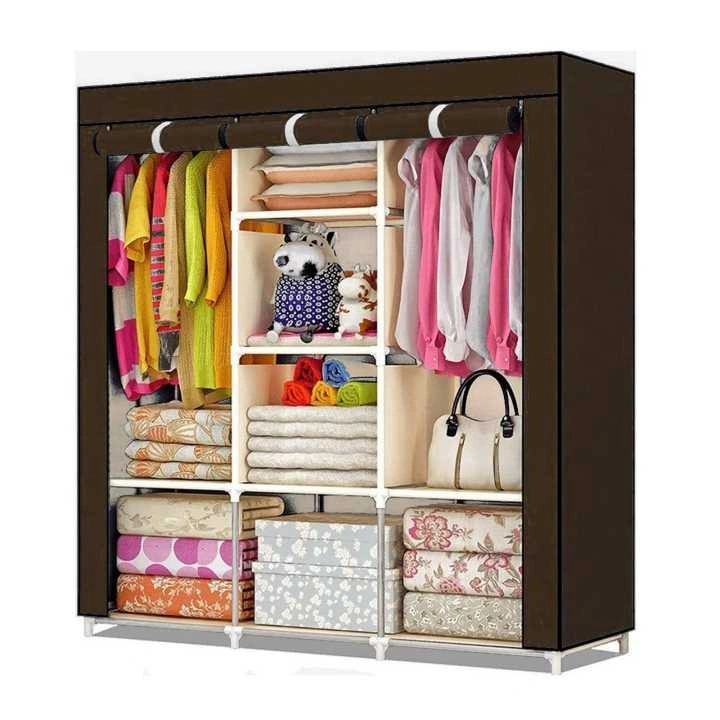 دولاب ملابس 3 درف بغطاء سهل الفك والتركيب لغرف النوم والدريسنج والأطفال - Wardrobe Closet with 3 Doors & Easy Assembly for Bedrooms Dressing Rooms and Kids’ Spaces - Image 9