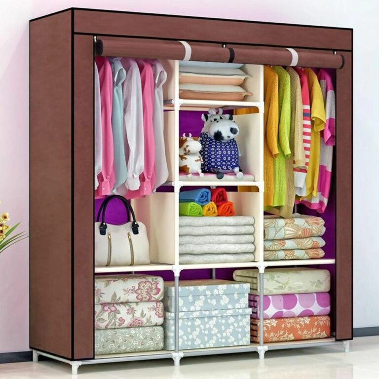 دولاب ملابس 3 درف بغطاء سهل الفك والتركيب لغرف النوم والدريسنج والأطفال - Wardrobe Closet with 3 Doors & Easy Assembly for Bedrooms Dressing Rooms and Kids’ Spaces - Image 11