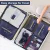 مجموعة منظم حقائب شنط السفر 6 قطع وتربروف لسهولة الترتيب والاختيار – Waterproof Travel Luggage Organizer Set 6 Pieces for Easy Packing & Quick Selection
