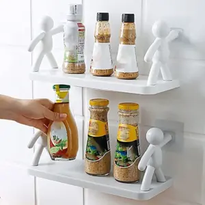 Alternative view of رف مودرن لتنظيم وحمل أدوات المطبخ والحمام بلزق دبل فيس قوي - Modern Kitchen & Bathroom Organizer Shelf With Strong Double - Sided Adhesive