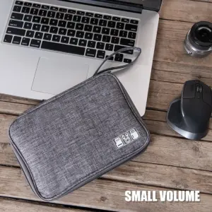 Alternative view of شنطة منظم وتربروف للأسلاك والكابلات والشواحن والباوربانك بيد لسهولة الحمل – Waterproof Cable & Charger Organizer Bag with Handle