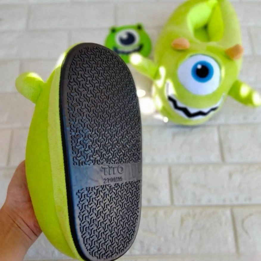 لكلوك كورتي البعبع مبطن بمقاسات مختلفة - Michael Wazowski Padded Slippers Multiple Sizes - Image 3