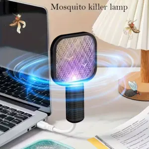 مضرب ناموس كهربائي يو اس بي بإضاءة ليلية - USB Mosquito Swatter with Night Light