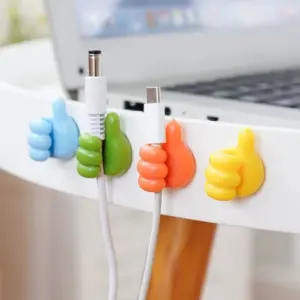 منظم أسلاك وشواحن سيليكون شكل كف اليد 10 قطع - Silicone Hand Shaped Cable & Charger Organizer 10 Pieces