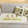 طقم رمضان مبارك 3 قطع رانر سفرة و2 كوشن - Ramadan Mubarak Set 3 Pieces Table Runner & 2 Cushions