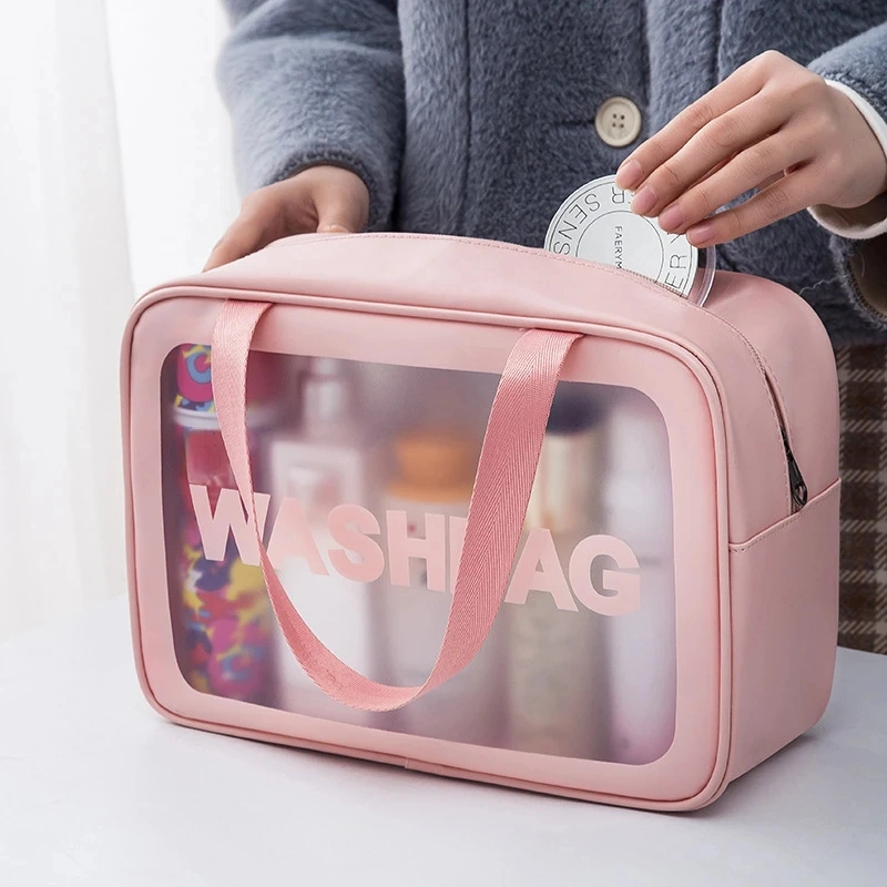 مجموعة شنط وتربروف 3 قطع بمقاسات مختلفة لتنظيم الميكب وأدوات العناية - Waterproof Makeup & Care Organizer Bags Set 3 Pieces in Different Sizes - Image 2