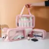 مجموعة شنط وتربروف 3 قطع بمقاسات مختلفة لتنظيم الميكب وأدوات العناية - Waterproof Makeup & Care Organizer Bags Set 3 Pieces in Different Sizes