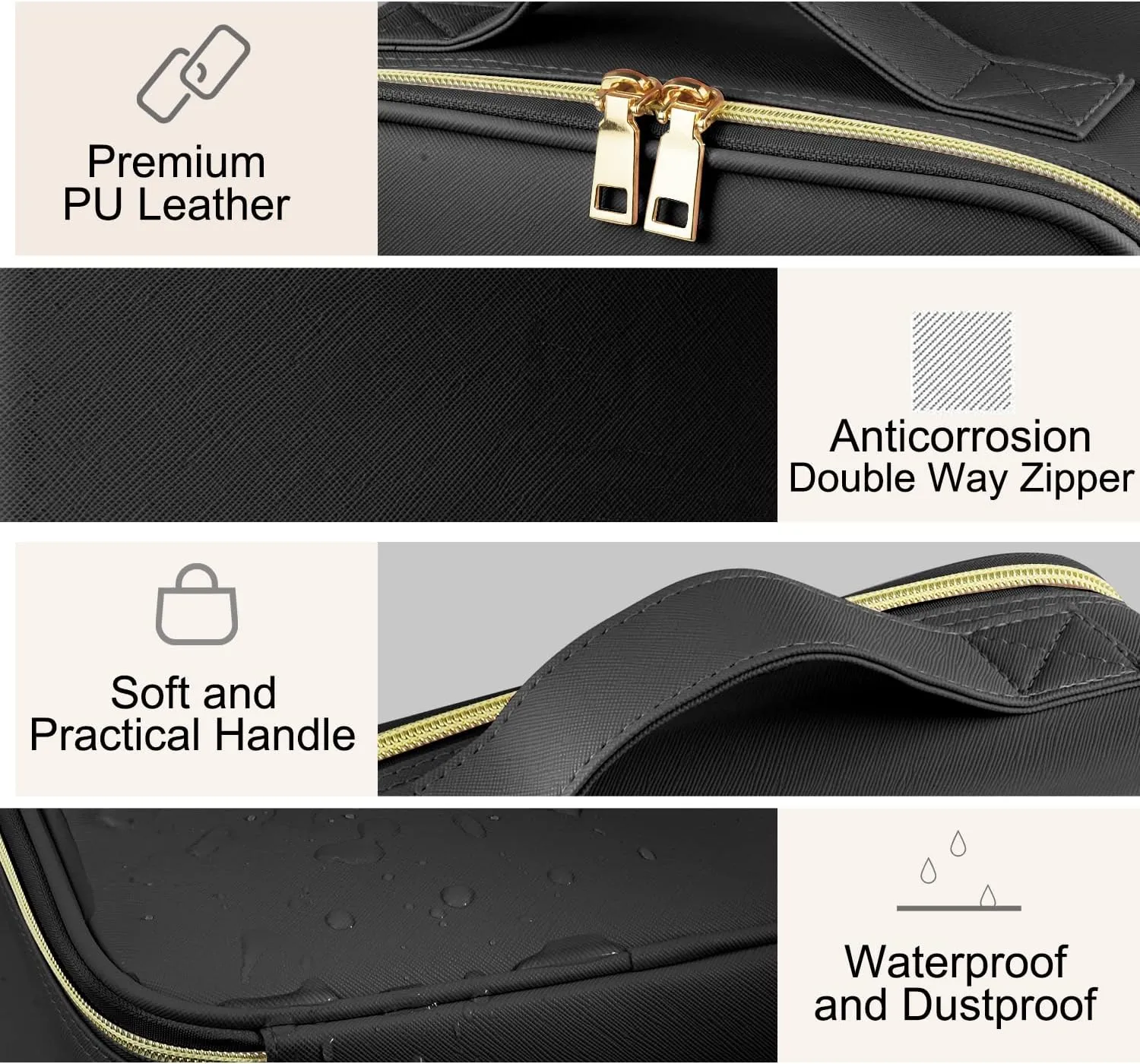 منظم ميكب بمراية ليد مثالي للسفر والاستخدام اليومي - Makeup Organizer with LED Mirror Perfect for Travel & Daily Use - Image 3