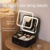 منظم ميكب بمراية ليد مثالي للسفر والاستخدام اليومي - Makeup Organizer with LED Mirror Perfect for Travel & Daily Use