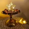 تمرية معدن مزينة بنجمة مضيئة - Metal Dates Box with Illuminated Star