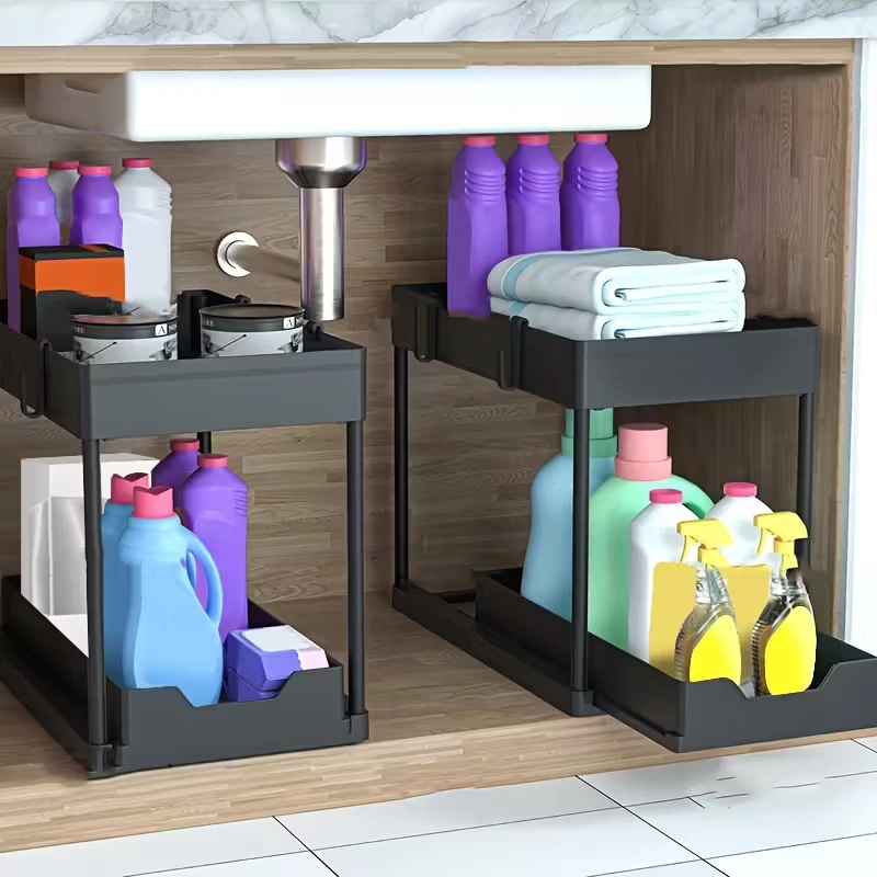 منظم تحت الحوض بدرج قابل للسحب - Under Sink Organizer with Pull Out Drawer - Image 6