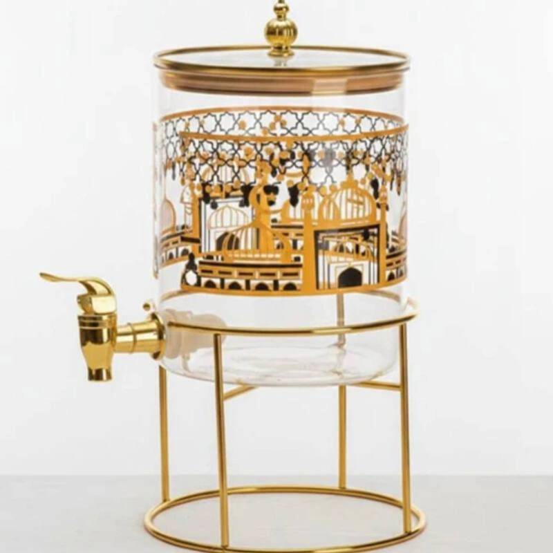 ديسبنسر عصائر رمضاني 2.6 لتر بحامل معدني - Ramadan Juice Dispenser with Metal Stand 2.6L - Image 2