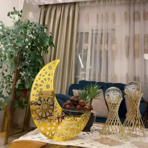 طبق رمضاني شكل هلال من الاكليريك - Ramadan Crescent Acrylic Plate