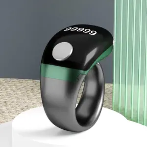 Alternative view of خاتم تسبيح ذكي بشاشة ليد قابل لإعادة الشحن - Smart Digital Tasbih Ring with LED Display Rechargeable